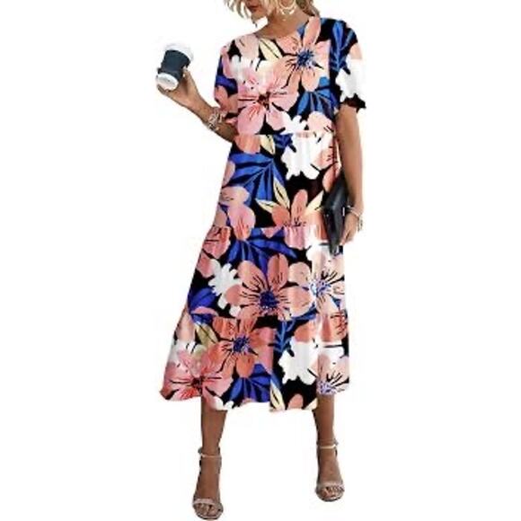 Pretty Garden Dresses & Skirts - Pretty garden xl boho flowy summer dress nwt